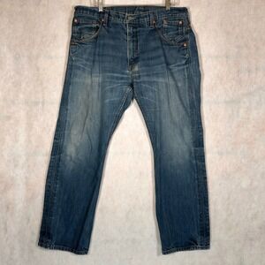 Levi's Jeans Mens 40x32 514 Slim Straight Blue Good Flap Pocket Denim